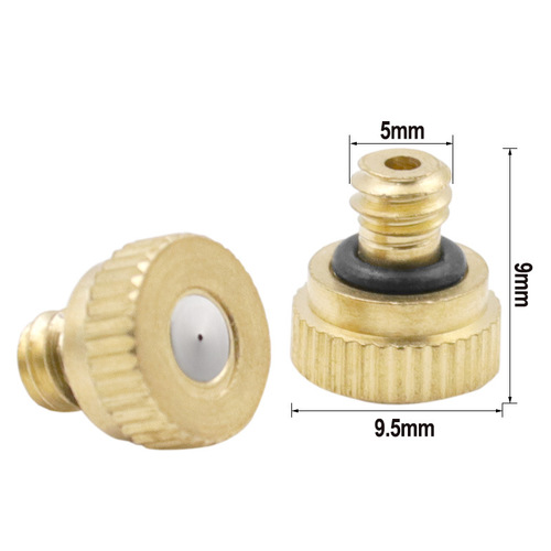 3/16 low pressure fine atomizing nozzle, cooling and humidifying brass nozzle, accessories wholesale garden spray head