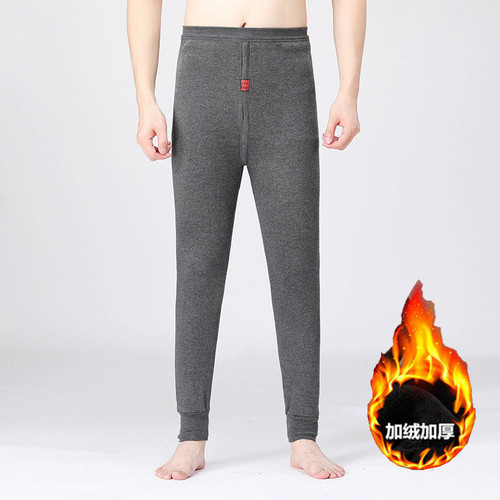 Men's fleece thermal pants winter men's thermal pants middle-aged and elderly autumn pants leggings men's pants thickened cotton pants men