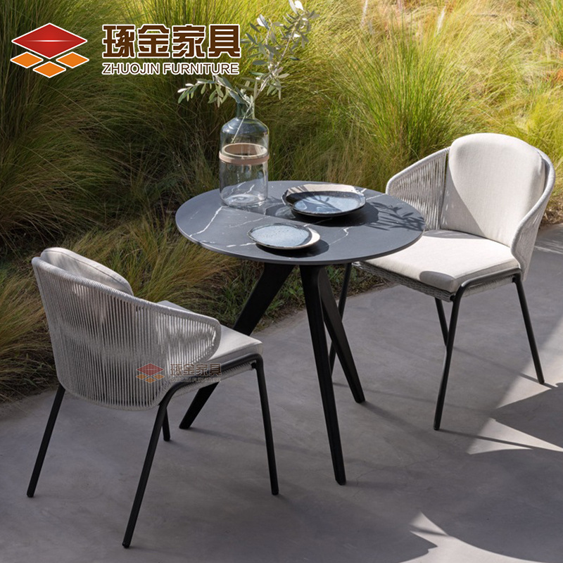 廠家直供休閒室外桌椅組合藤編單人椅餐廳戶外家具休閒單人椅