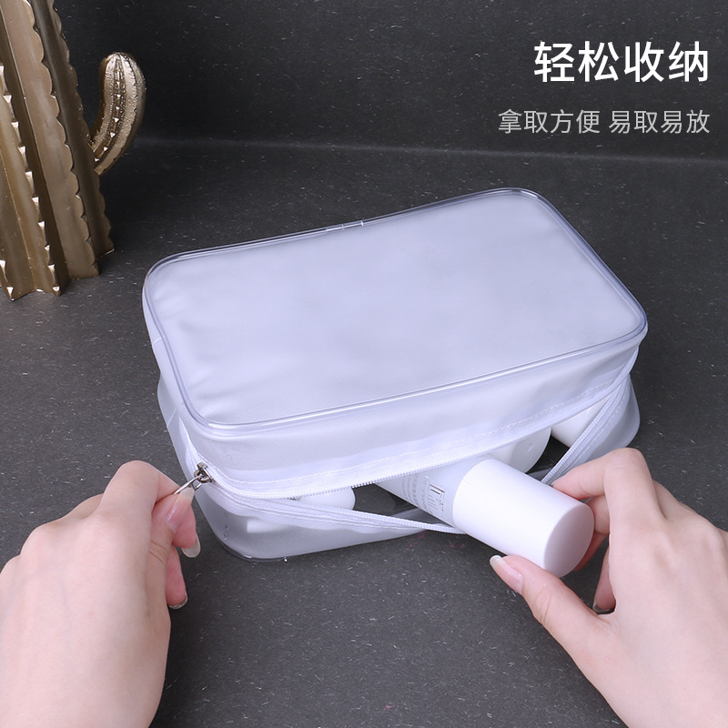 Pvc Travel Cosmetic Bag Large-capacity Transparent Waterproof And Dustproof Storage Bag Portable Portable Health And Epidemic Prevention Packaging