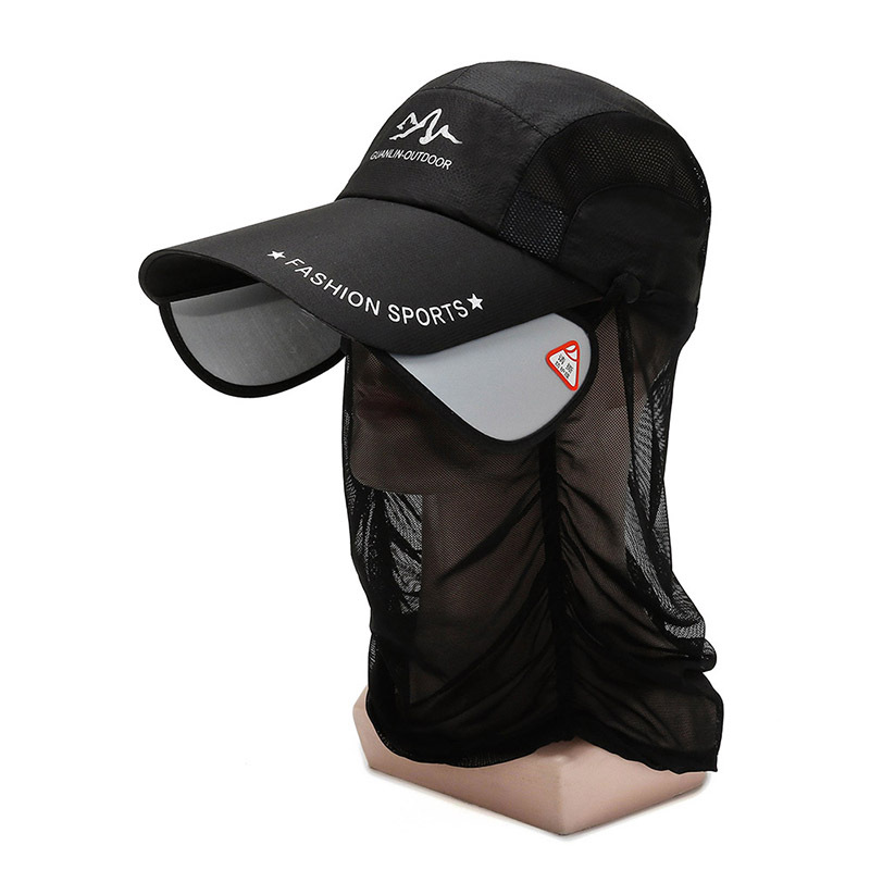 Gorro elástico de verano con protección antimosquitos para la cara, ideal para ciclismo, pesca y montañismo, de secado rápido y para proteger el cuello._voghion.com