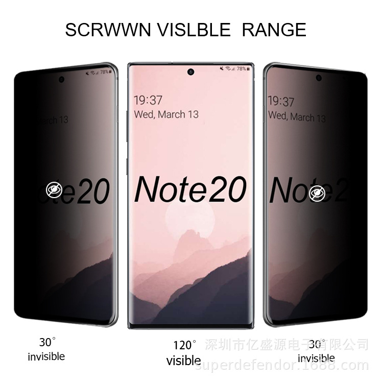 Suitable for Huawei P40 Tpu Anti-Peeping Film, Mate 30 Pro, Samsung S20 Tpu Anti-Peeping Film with Automatic Repair