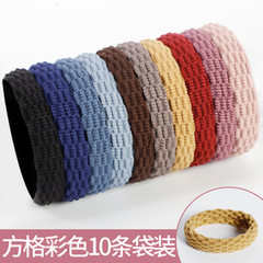 收納盒裝20條加粗高彈力提花毛巾圈無接縫耐用頭繩發繩皮筋發圈