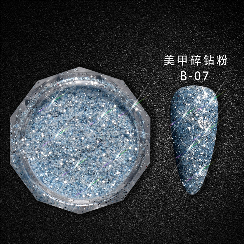 Uñas de cristal diamante polvo micro diamante joyería de uñas de oro pequeño diamante flash cristal mezclado diamante micro diamante