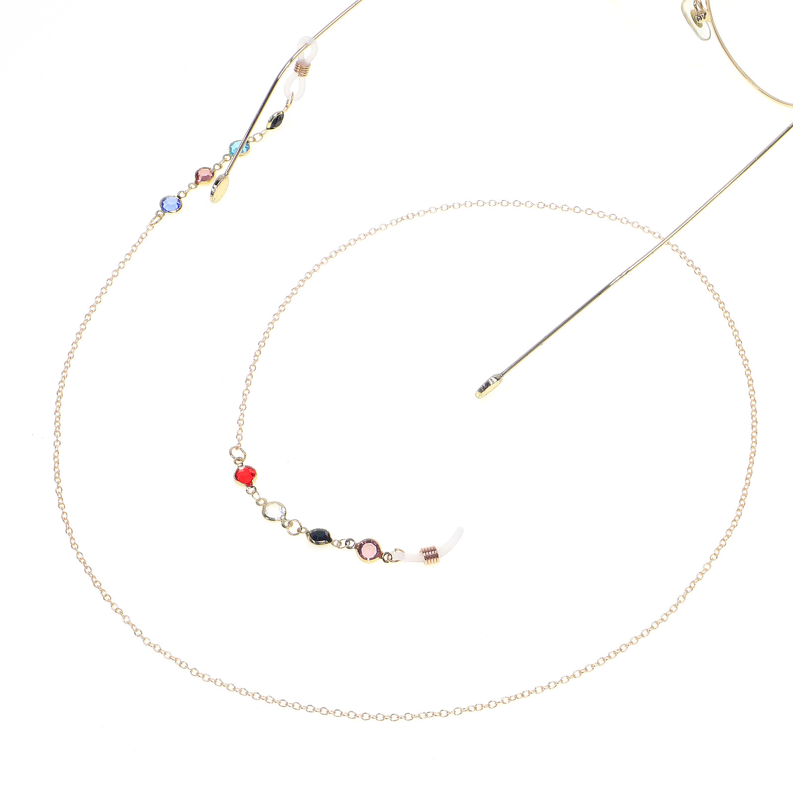 20g Weight Metal Material Gold, Silver Color Korean Color Diamond Chain Sunglasses Chain Myopia Glasses College Style Glasses Rope Glasses Hanging Chain Wholesale Nihaojewelry 9
