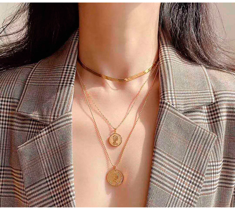 Simple Style Geometric Titanium Steel Plating Necklace 1 Piece display picture 5