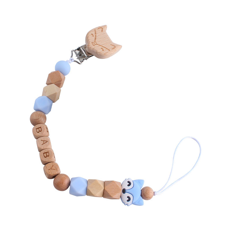 Nueva Haya zorro pezón clip Fox mordedor pulsera bebé silicona pequeño zorro perlas molar juguete pezón cadena