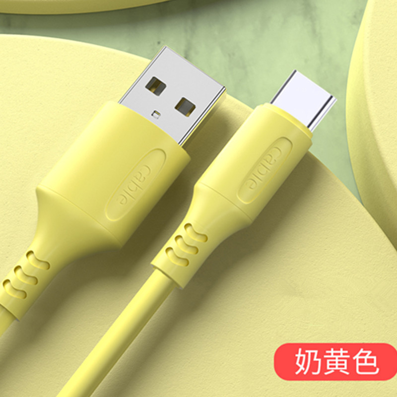 Liquid state silica gel data line apply Apple Android type-c5A Super fast charging line colour Soft glue Charging line
