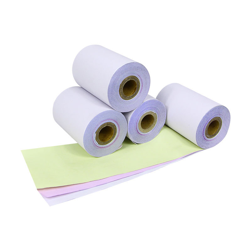 厂家直销75*60三联 压感收银纸 单联二联三联 针式无碳收银纸