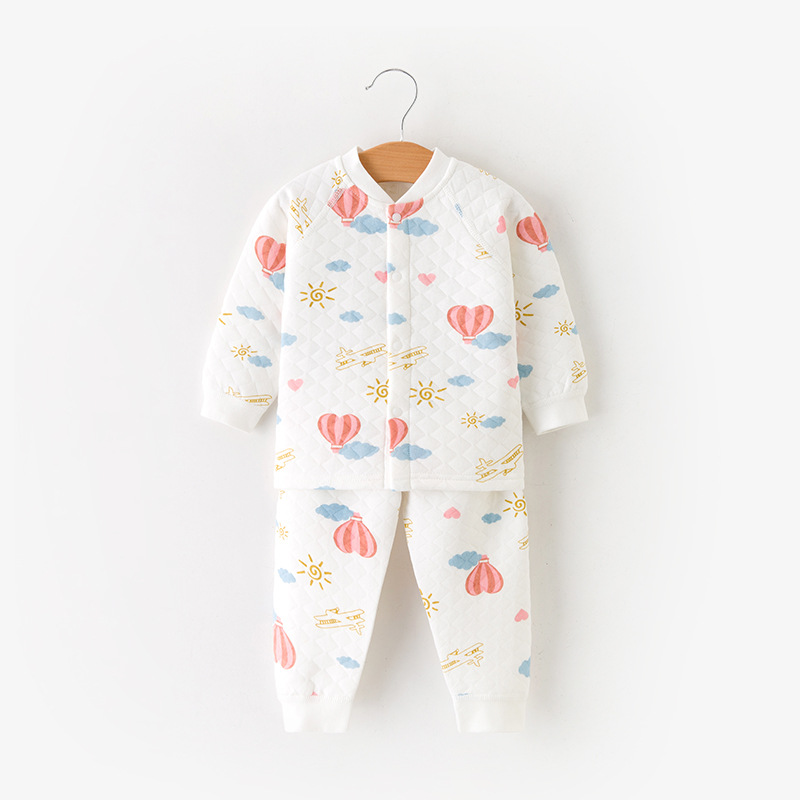 Baby Thermal Underwear Set Autumn And Winter Baby Thin Cotton Clothes Cute Baby Pajamas Boys And Girls Children Autumn Clothes Autumn Trousers