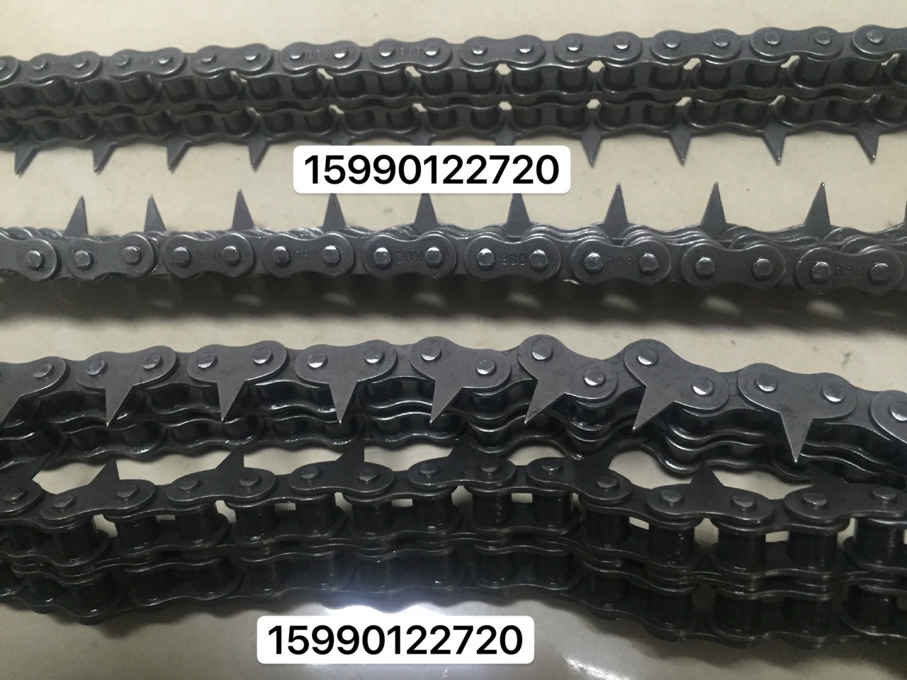 吸塑机链条4分08B双排单侧带尖齿链条圆木多片锯工业传动链条链轮