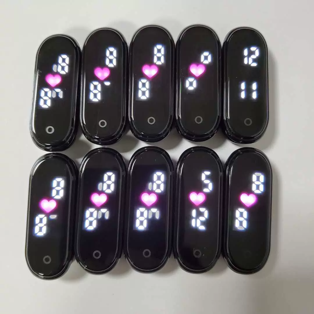 小米新款心形机芯LED手表机芯触摸防水手表机芯心形触摸机芯