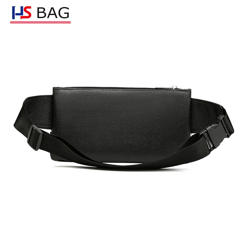Buy quality New Men's PU Leather Waist Bag Korean Version Simple