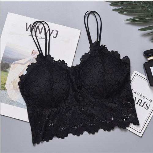 Lace trimmed back, knitted inside and outside, tube top, sunflower sexy chest, sunflower suspender, bra vest, female