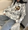 高品加绒aimeewq纸袋家重工刺绣满印款加厚宽松ins街头休闲帽衫|ms