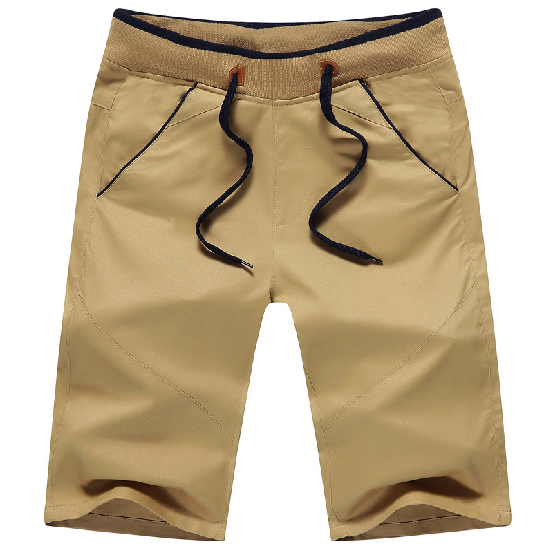 Men's Summer Pure Cotton Loose Fit Casual Shorts, Large Size, Knee-Length Beach Shorts, Trendy