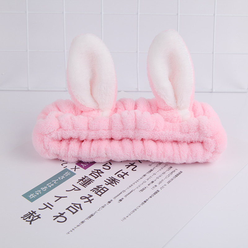 化妆束发带韩国洗脸兔耳朵发带