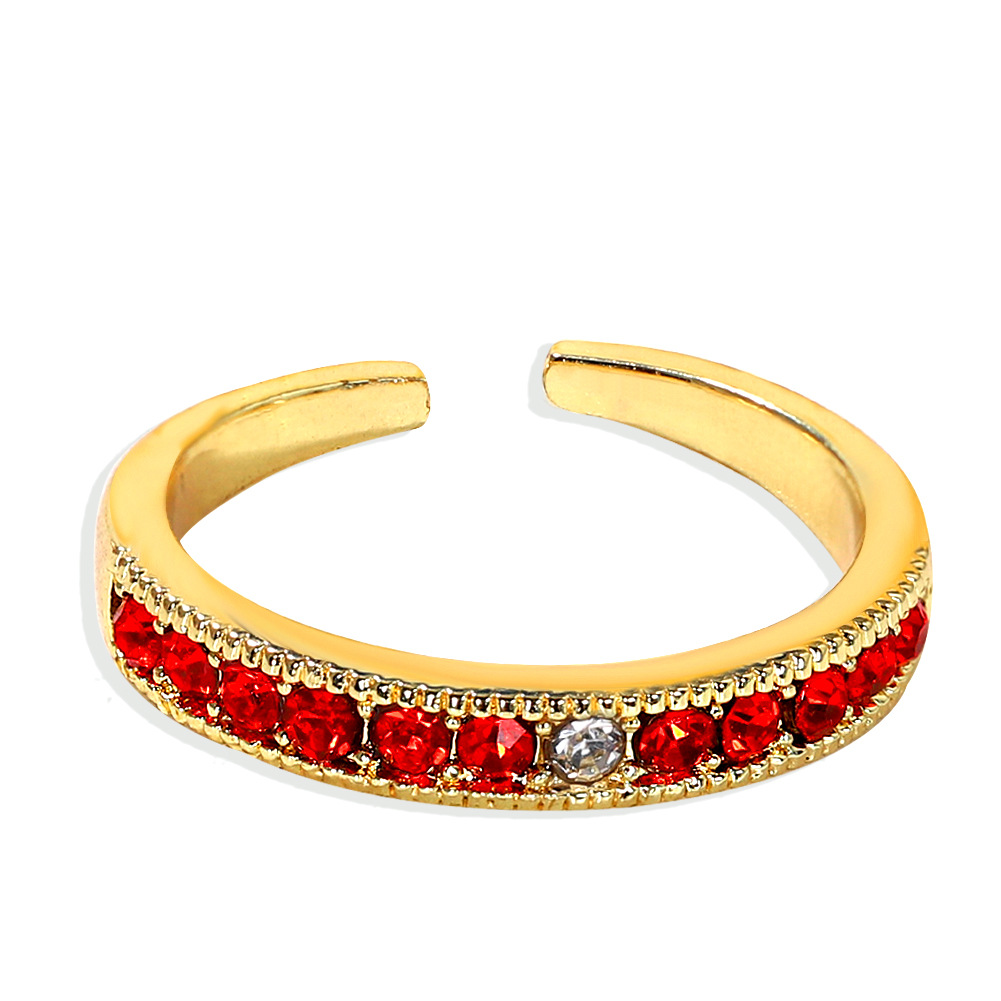 Série De Pierres Précieuses En Strass Transparent Rouge Ouvert En Cuivre Incrusté De Zirconium En Gros Nihaojewerly display picture 8