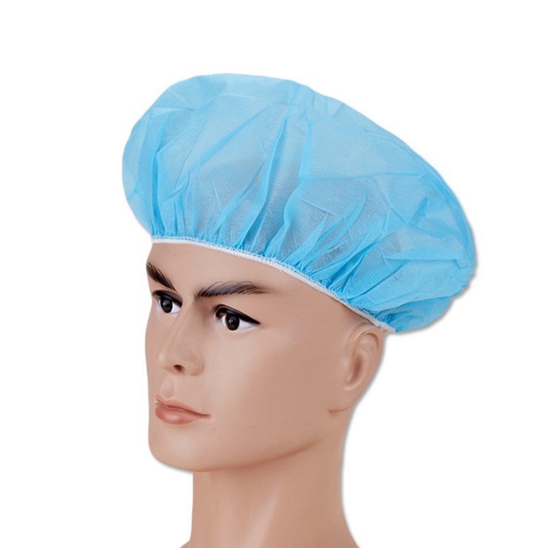 一次性20克加厚蓬松无纺布圆帽餐饮食品美容院防尘手工无纺布圆帽