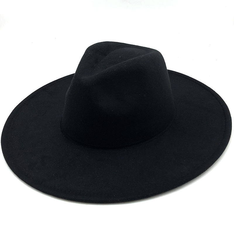 Fashion Casual Solid Color Big Side Woolen Top Hat display picture 5