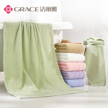 潔麗雅1浴巾2毛巾純棉成人柔軟男女嬰兒吸水可愛韓版厚浴巾套裝