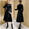 A-line long sleeve party dress