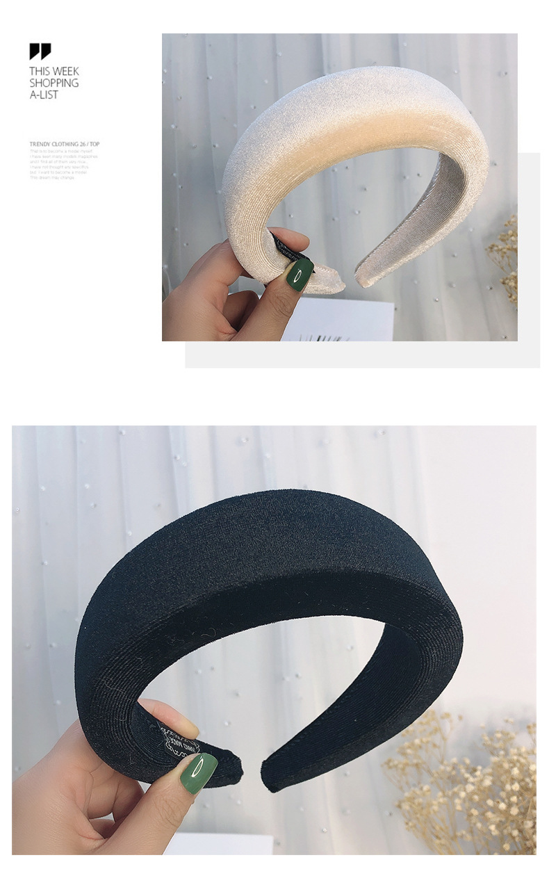 Golden Velvet Sponge Headband display picture 5