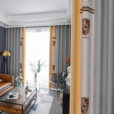thickening Chenille seamless Mosaic curtain Simplicity Northern Europe shading curtain cloth a living room bedroom Curtains