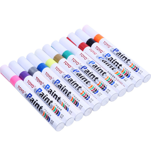Toyo 101 paint pen oily metal marker stationery white furniture touch-up pen color repair paint pen