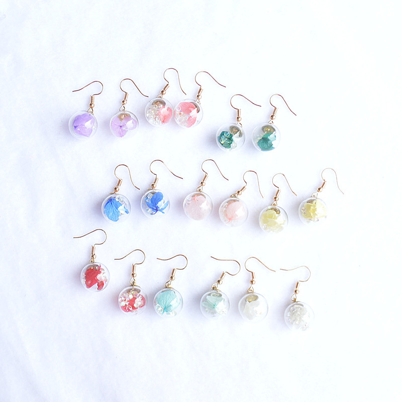 1 Pair Fashion Bottle Glass Metal Handmade Womenu0027S Drop Earrings