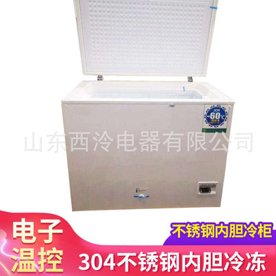卧式超低温冷冻冰柜零下45℃ 零下60度 食品级304不锈钢内胆冷柜
