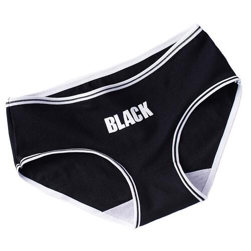 Black Series Underwear Sports Women's Cotton Mid-waist Women's Cotton Briefs Top Cotton Girls' Pants