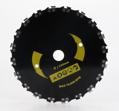 Factory direct sales chain disc mowing head 20-tooth cutterhead 9-inch chain sawtooth blade mowing head lawn mower accessories