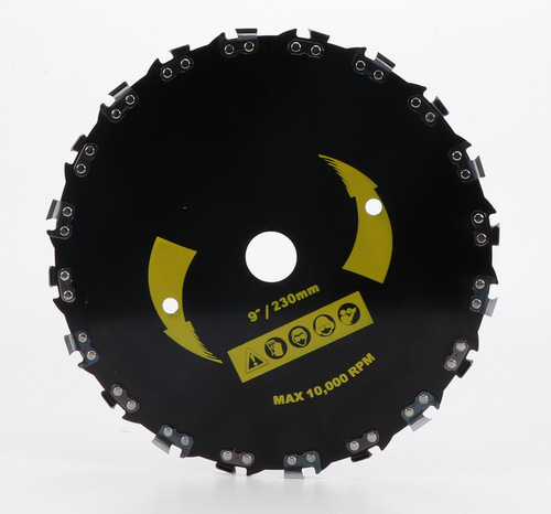 Factory direct sales chain disc mowing head 20-tooth cutterhead 9-inch chain sawtooth blade mowing head lawn mower accessories