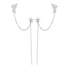 Zirconium with tassels, long fashionable earrings, flowered, 2023, city style, internet celebrity, simple and elegant design