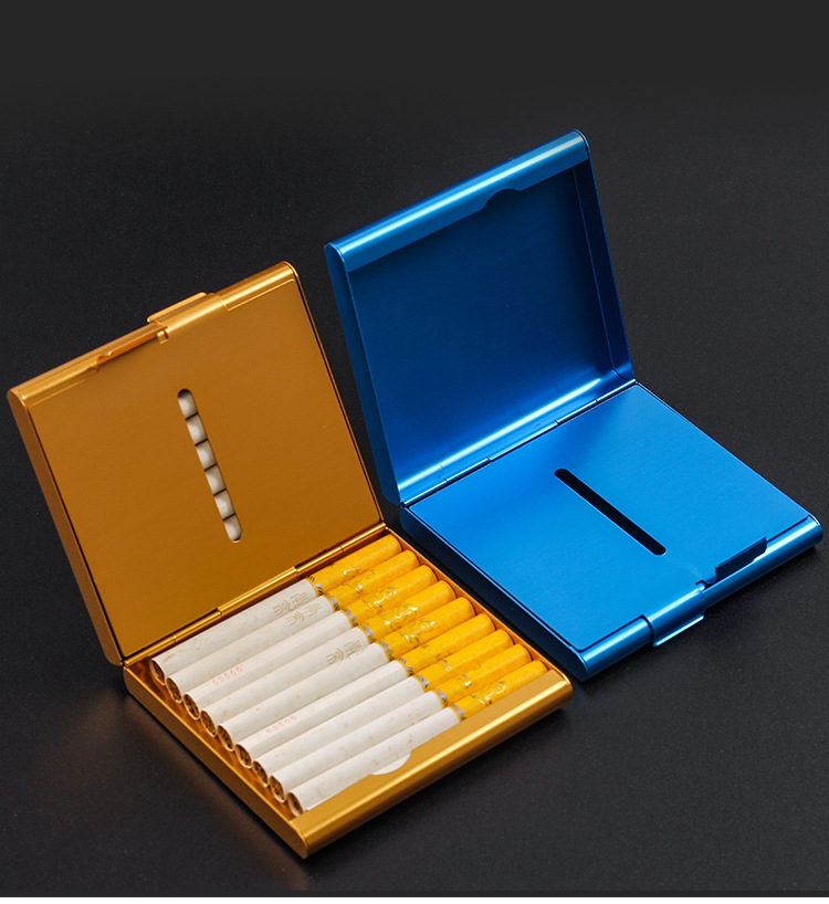 来福20支装创意对开金属烟盒烟夹轻便创意个性香菸收纳盒烟具礼品详情24