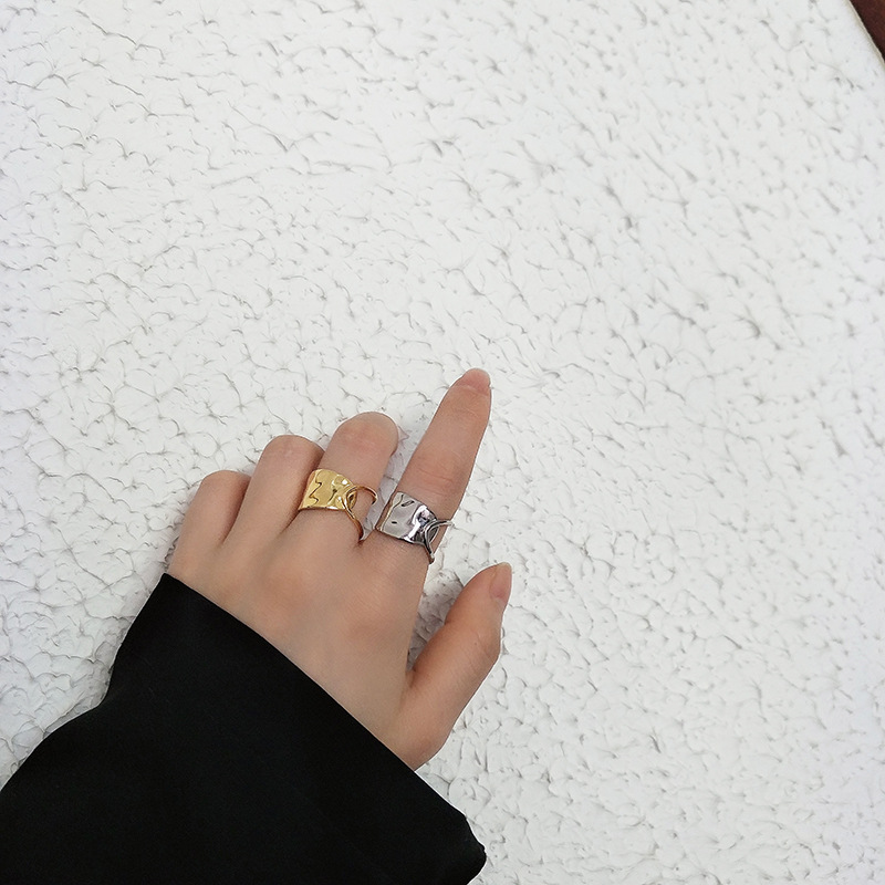 Модное геометричное креативное ретро кольцо, простой и элегантный дизайн, европейский стиль