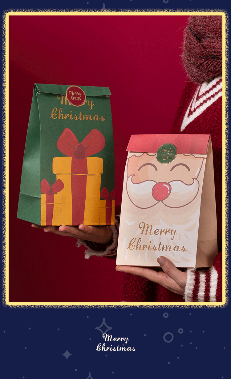 Cute Style Christmas Cute Santa Claus Christmas Gift Bags Gift Wrapping Supplies