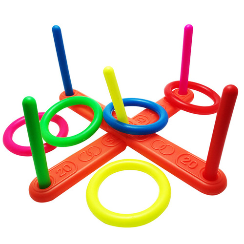 Children's toy cross 5-ring throwing ring creative educational fitness toy parent-child throwing ring sports equipment