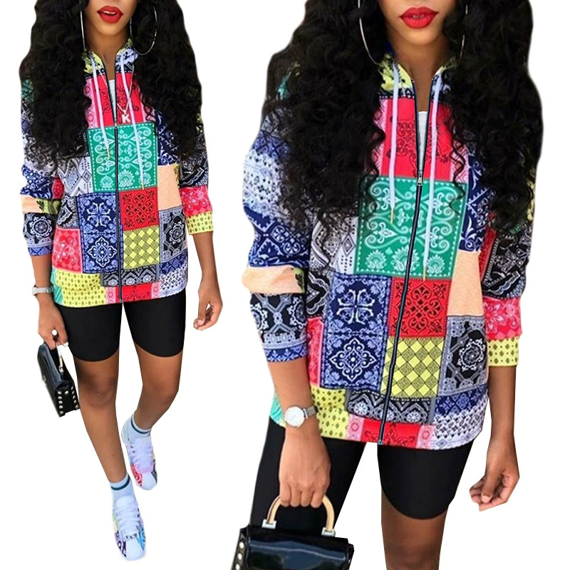 G8057 2020 Европейская и американская винтажная шапка с пейсли и цветком кешью, подходящая по цвету, Женский Осенний новый свитер на молнии