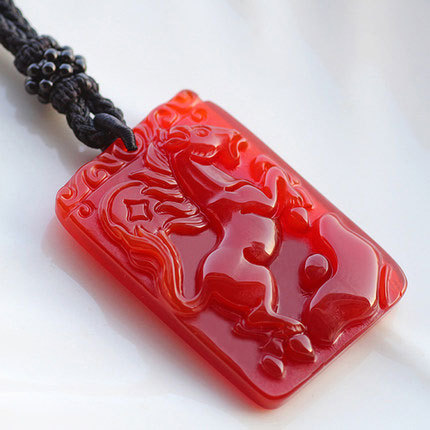 natural Red agate Zodiac Pendant Bracelet Sure Key buckle