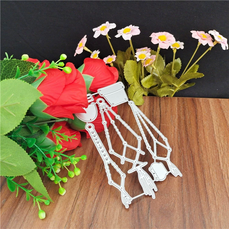 Металлический режущий штамп, handmade, подвесная корзина