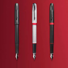 Jinhao Fountain Pen 75 Red Melody Series, Checkered Design with Silver Accents, Deep Midnight Black & Red Tone—Premium Writing Tool in a Gift Box Perfect for Calligraphy Practice, Ideal for Men