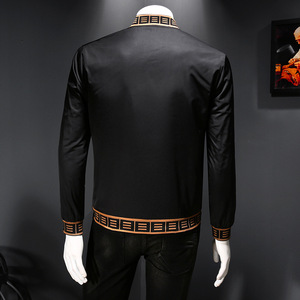 【两面穿】2020秋冬新品 潮男夹克刺绣外套 欧洲站男士男装