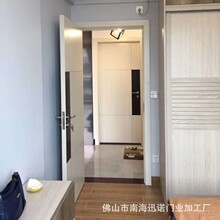 厂家现代简约静音铝木生态门免漆窄边隐形门平开室内卧室家用