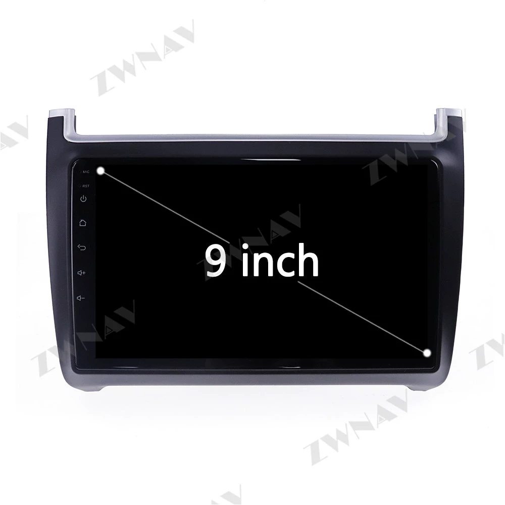 9-дюймовый полно сенсорный экран Android 9, подходит для Volkswagen POLO 08-15, центральная панель, большая навигационная система-все в одном