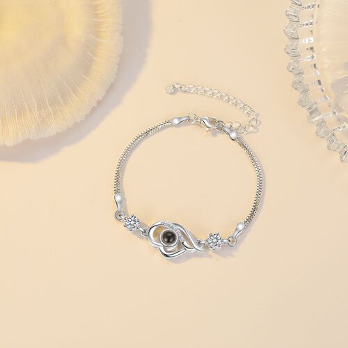 Factory Direct Sale 100 Languages I Love You Projector Bracelet Couple Custom Simple Gift for Girlfriend Korean Style Women's Jewelry