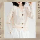 春秋新款泡泡袖<font red=H>针织</font><font red=H>衫</font><font red=H>女</font>宽短款<font red=H>女士</font>上衣复古<font red=H>女式</font><font red=H>毛衣</font>时尚<font red=H>女</font>装批发