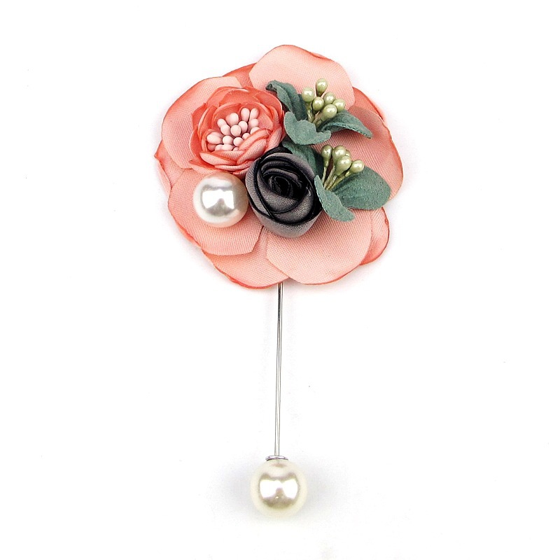 Main Stabilisé Fil Rose Cristal Broche Robe Costume Unisexe Corsage Broche Écharpe Pin Vêtements display picture 2