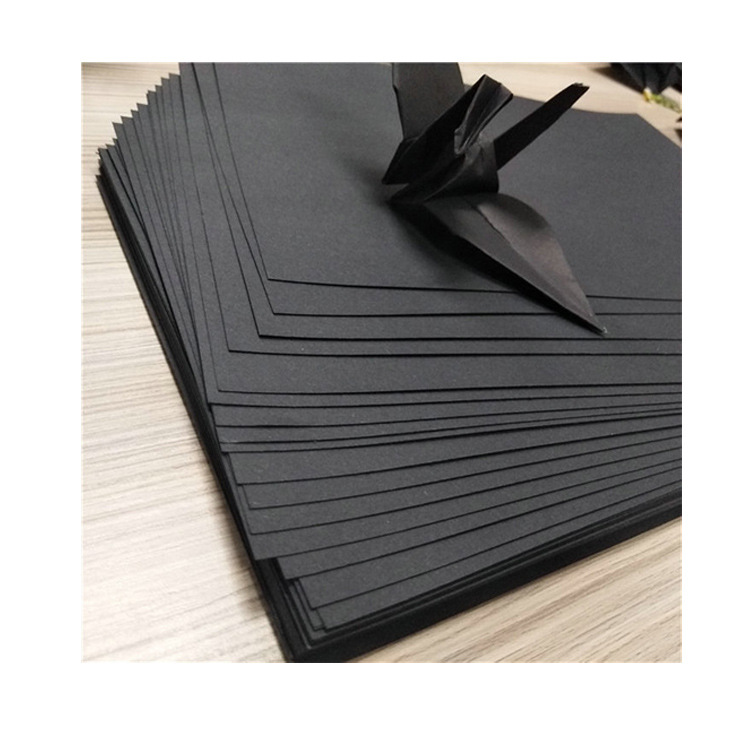 厂家 400克单面黑卡纸  400克中性单透黑卡纸 颜色稳定